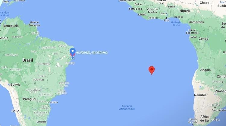 ilhas santa helena ficam a 32 mil km do litoral de alagoas