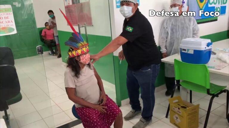 Ação interministerial inicia a vacinacão dos indígenas da Aldeia Umariuaçu em Tabatinga, AM