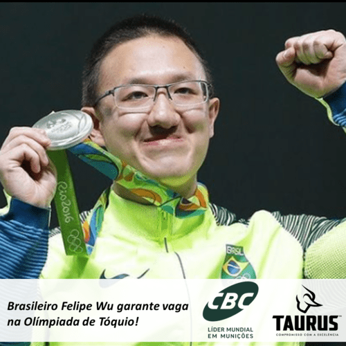 Felipe Wu, atleta patrocinado da CBC e da Taurus, conquista classificação para a Olímpiada de Tóquio