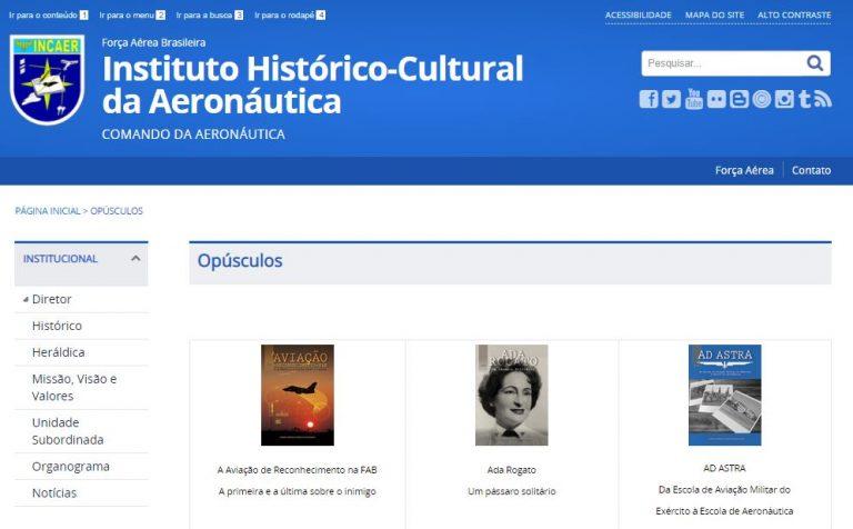 FAB lança página para leitura e download de livros sobre a história da Aviação Brasileira