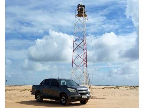 Agência Fluvial de Penedo restabelece Farol do Peba na Foz do Rio São Francisco (AL)