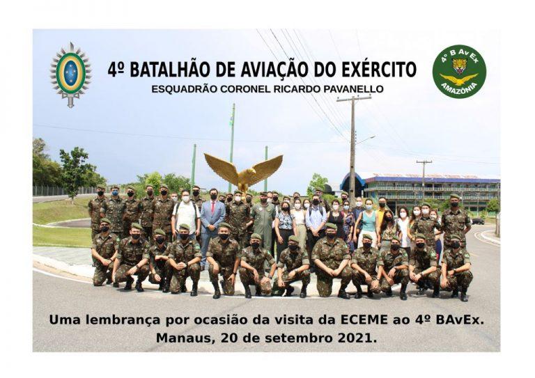 BAvEX recebe visita da comitiva da ECEME