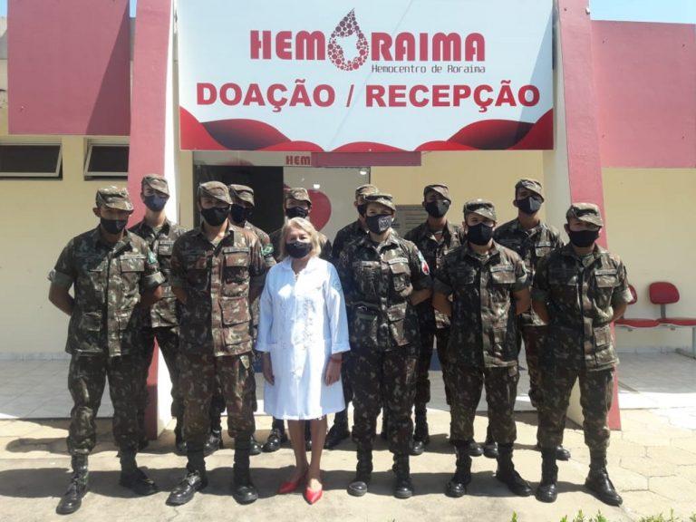 Esquadrão de Cavalaria mobiliza 32 militares para doação de sangue voluntária em Boa Vista (RR)