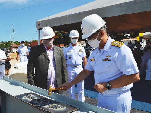 Marinha realiza cerimônia que marca início da construção de Navio de Assistência Hospitalar, em Manaus (AM)
