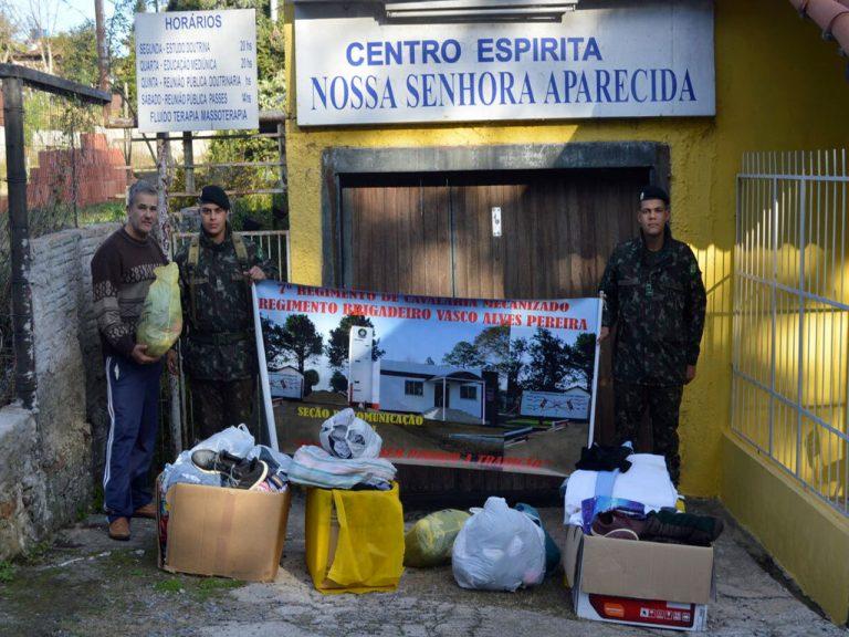 7º Regimento de Cavalaria Mecanizado realiza Campanha do Agasalho em Santana do Livramento (RS)