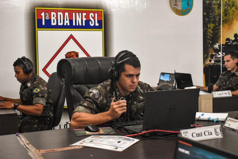 Comando de Fronteira participa do adestramento de simulação virtual