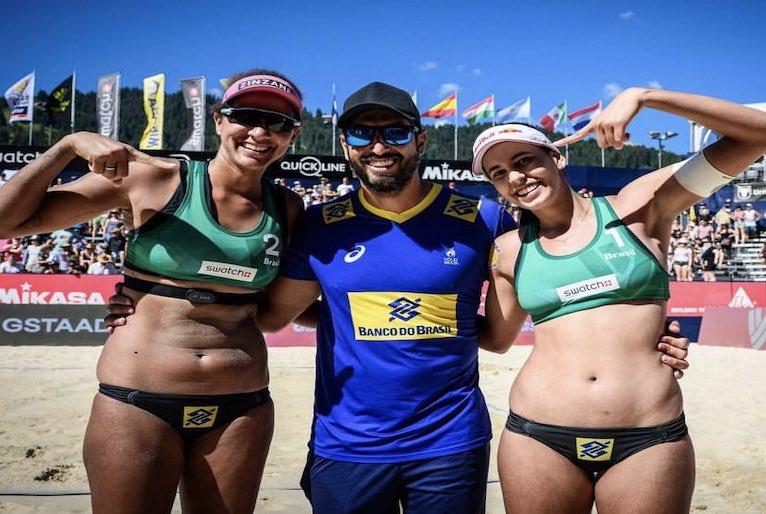 Militares Duda e Ana Patrícia conquistam ouro na etapa da Suíça do Circuito Mundial de vôlei de praia