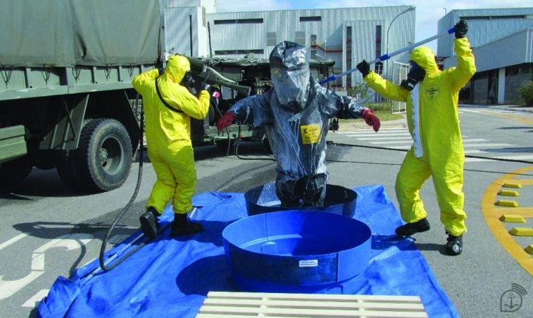 Marinha realiza exercício para reforçar capacidade de resposta do Sistema de Defesa Nuclear, Biológica, Química e Radiológica
