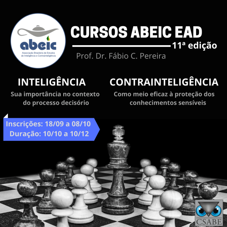 ABEIC abre as inscrições para o 11ª Edição dos Cursos de Inteligência e Contrainteligência