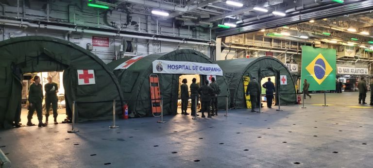 Hospital de Campanha do Corpo de Fuzileiros Navais inicia atendimentos em São Sebastião/SP