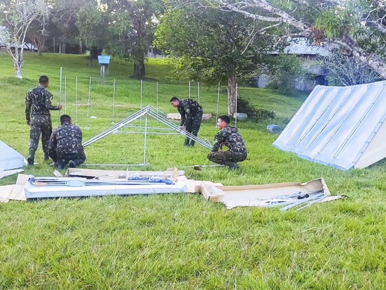 Comando Conjunto apoia montagem de nova base de apoio para a Operação Yanomami