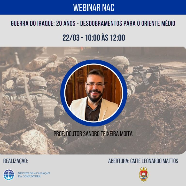 Webinar “Guerra do Iraque: 20 anos – desdobramentos para o Oriente Médio” convida público para debate e aprendizado