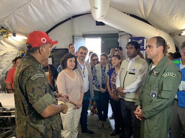 Ministra da Saúde visita Hospital de Campanha da FAB em Boa Vista (RR)