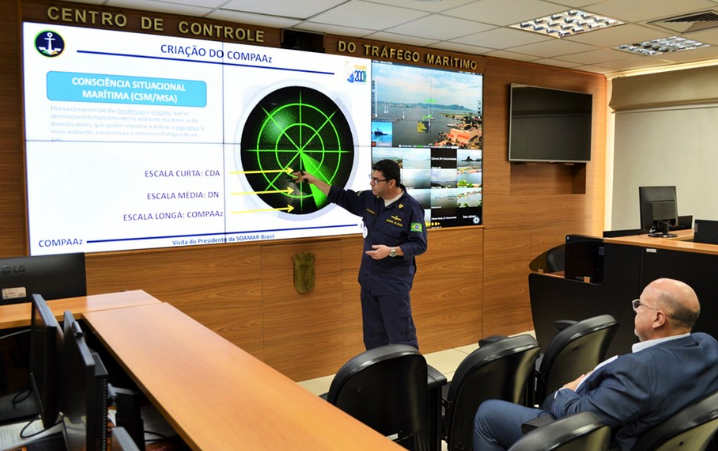 Comando de Operações Marítimas e Proteção da Amazônia Azul recebe visita do Presidente da Soamar – Brasil