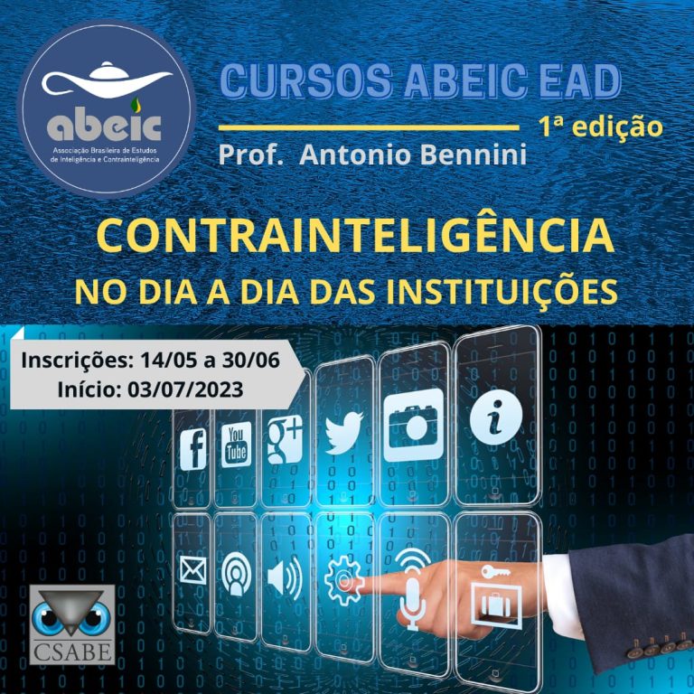 ABEIC: 1ª Edição Curso Contrainteligência no dia a dia das instituições