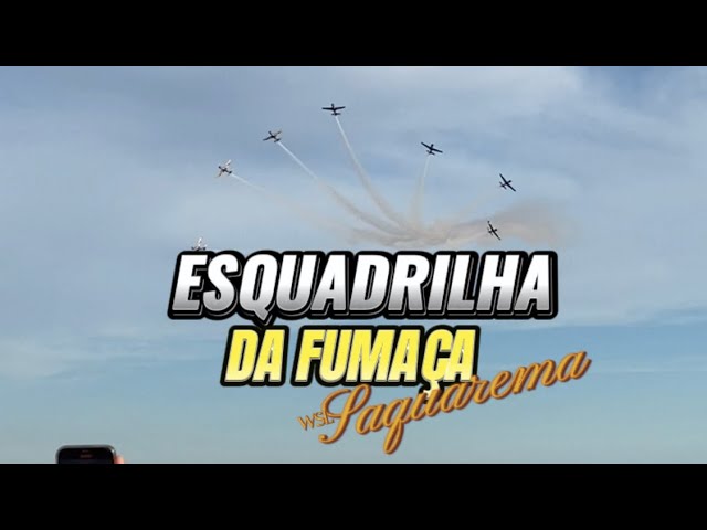 Esquadrilha da Fumaça realiza demonstração histórica no “Maracanã do Surf”