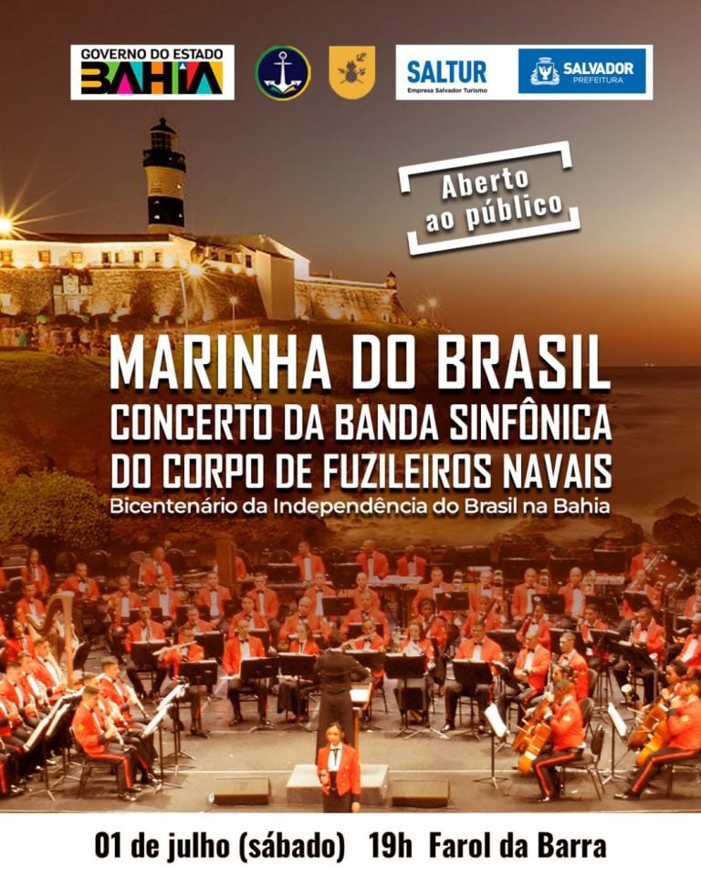 Banda Sinfônica do Corpo de Fuzileiros Navais Realiza Concerto Inédito em Comemoração ao Bicentenário da Independência da Bahia