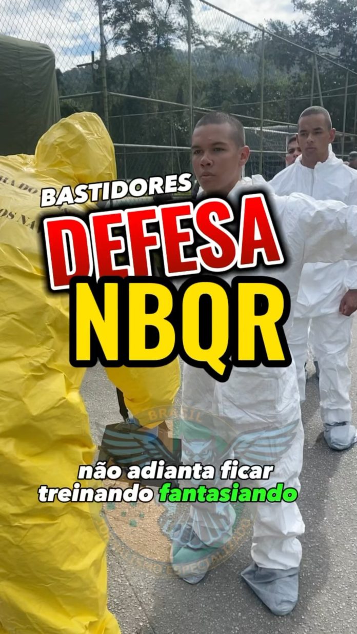 Bastidores da primeira linha de detecção e proteção Nuclear, Biológica, Química ...
