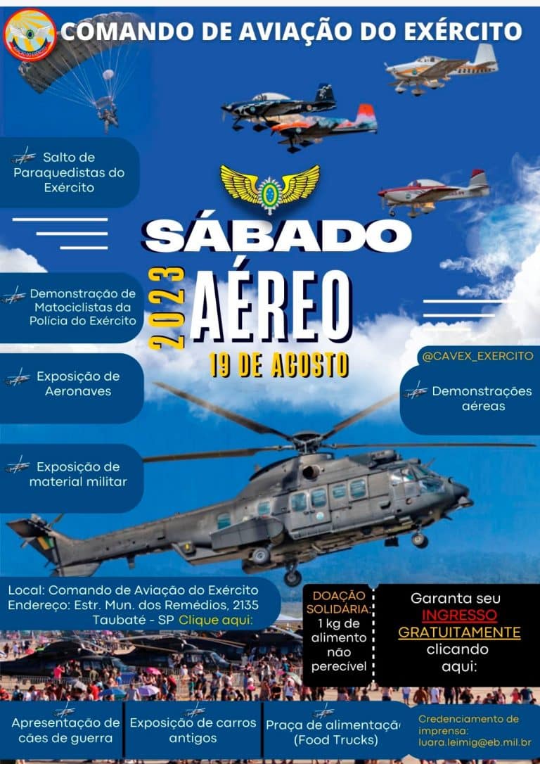 Aviação do Exército se prepara p receber a população no Sábado Aéreo 2023