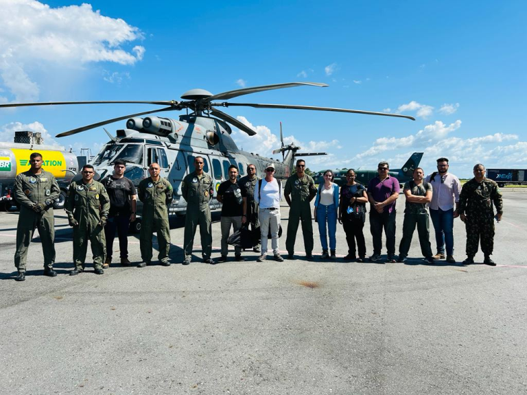 1º Esquadrão de Helicópteros de Emprego Geral do Norte apoia viagem de instrução e inspeção do Programa Calha Norte