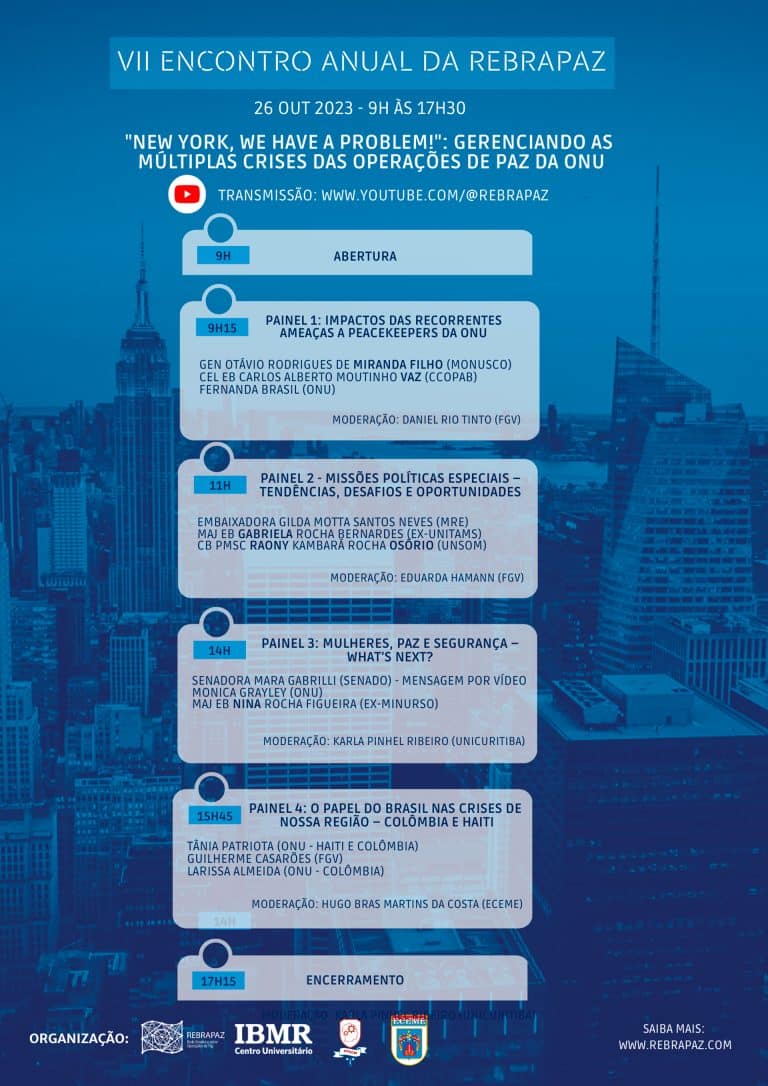 VII Encontro Anual da “Rede Brasileira sobre Operações de Paz”