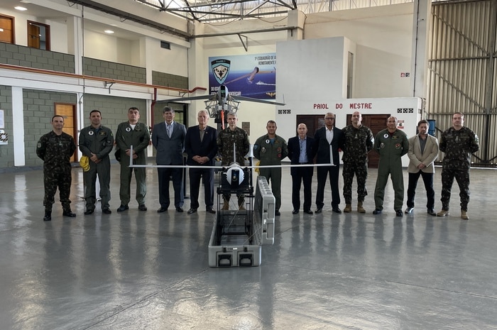 1° Esquadrão de Aeronaves Remotamente Pilotadas Recebe Visita da Comitiva do Exército Brasileiro