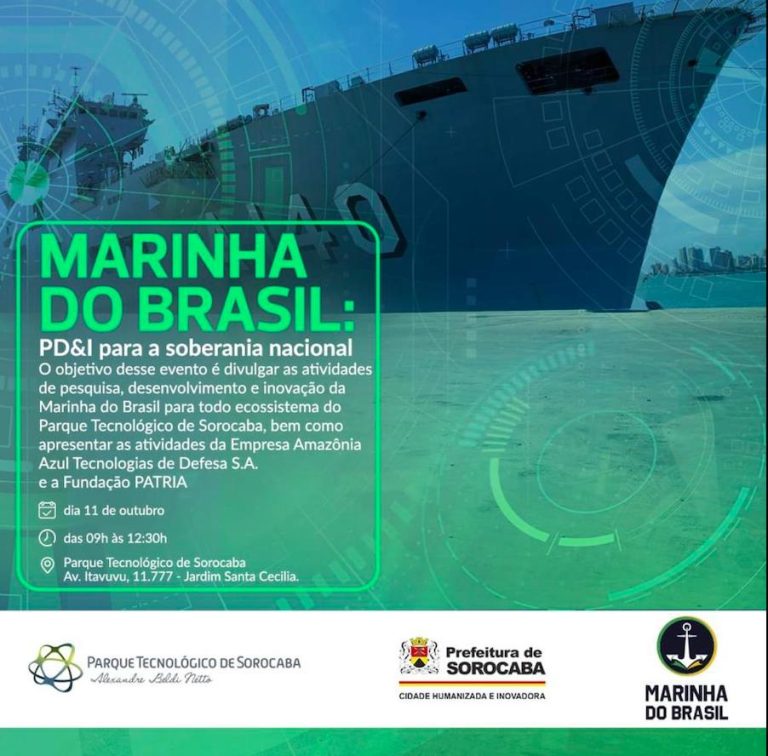 Marinha do Brasil, AMAZUL e Fundação PATRIA visitarão Parque Tecnológico de Sorocaba