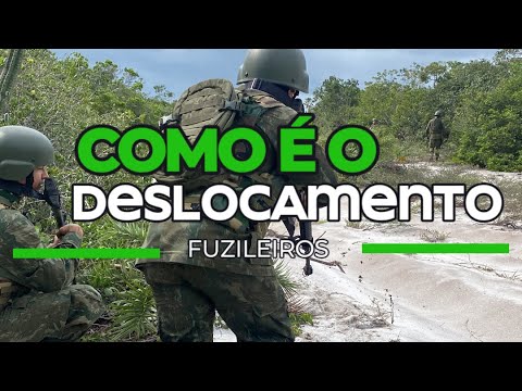 Treinamento Anfíbio na Marambaia: Deslocamento dos alunos