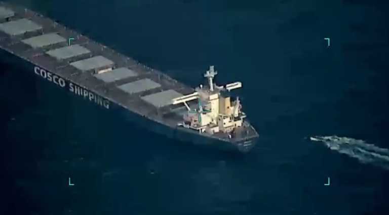 Resgate de Tripulação de Navio com Minério Brasileiro no Mar da Arábia