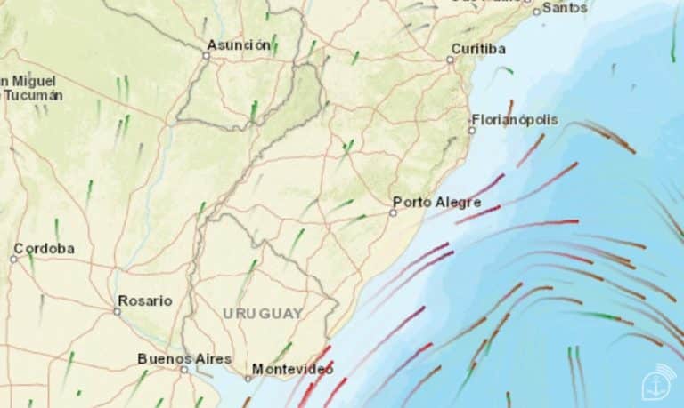 FRENTE FRIA PROVOCA VENTOS DE 85KM/H NA REGIÃO SUL E ONDAS DE ATÉ 3,5 METROS