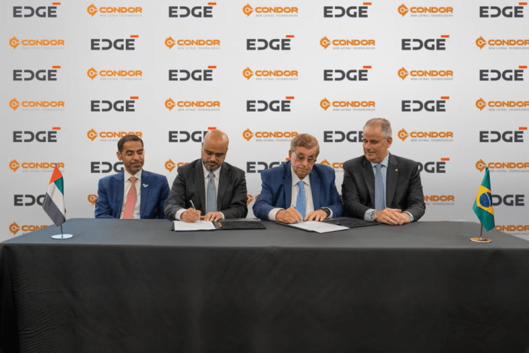 Condor Tecnologias Não Letais e EDGE Group dos Emirados firmam acordo estratégico que promete revolucionar o mercado e ampliar inovações