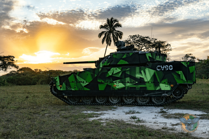 BAE SYSTEMS APRESENTA CV90MKIV COM NOVA TORRE NA EUROSATORY