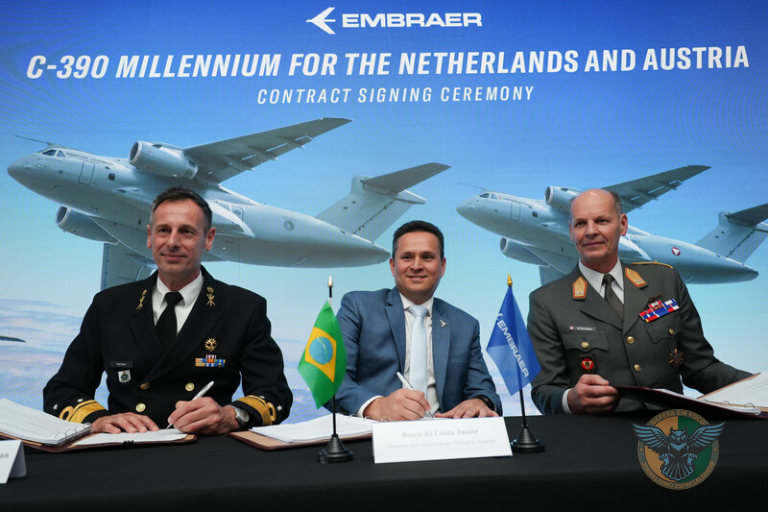 Embraer fecha contrato para fornecimento de nove C-390 para Holanda e Áustria