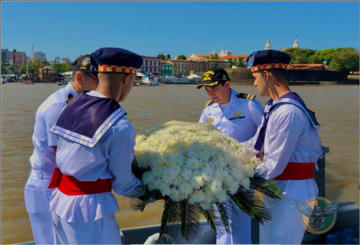 Cerimônia em Belém reverencia memória dos marinheiros mortos em combate