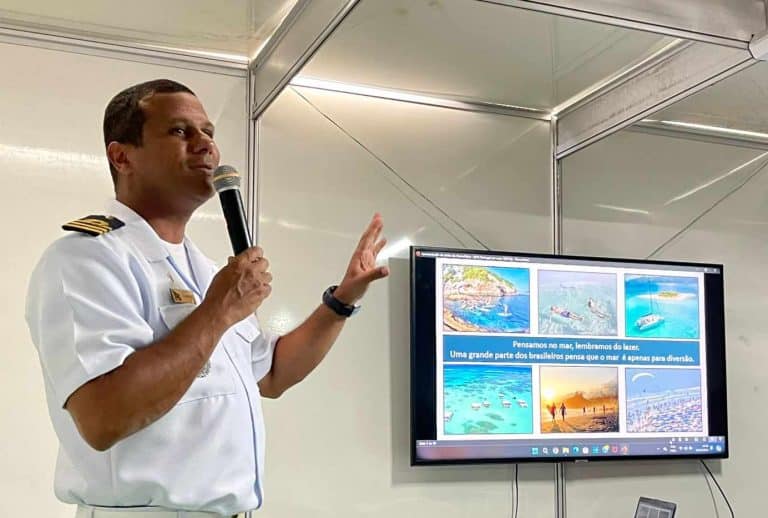 Capitão dos Portos de Alagoas discute Amazônia Azul e Economia Azul em palestra no Portugal em Cena