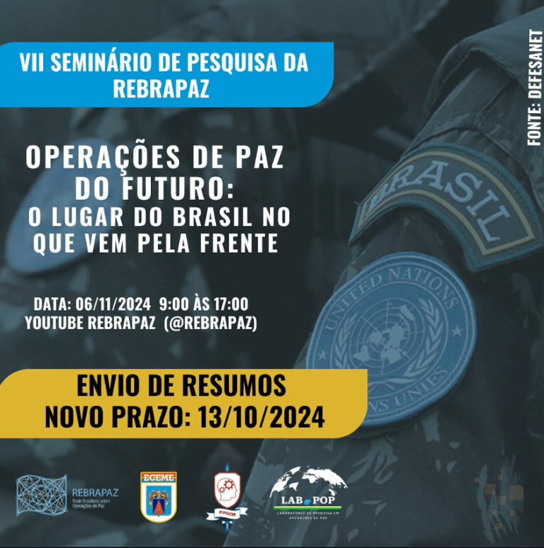 REBRAPAZ prorroga prazo para submissão de resumos para o VII Seminário de Pesquisa