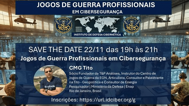 Instituto de Defesa Cibernética promove palestra sobre Jogos de Guerra: Estratégias Inovadoras para a Cibersegurança