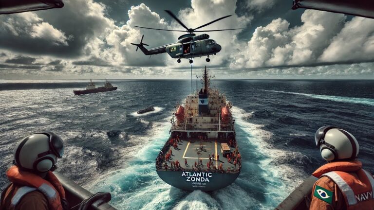 Operação da Marinha salva brasileira a bordo de navio mercante