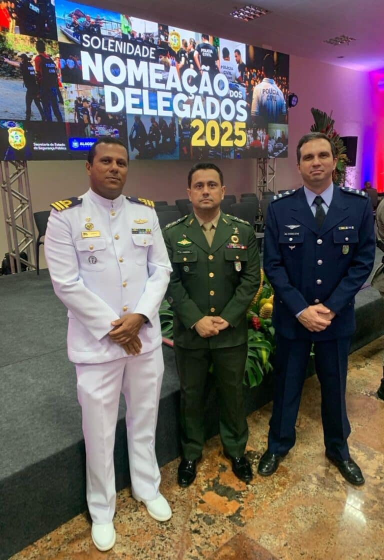 Autoridades das Forças Armadas prestigiam nomeação de 50 novos delegados em Maceió