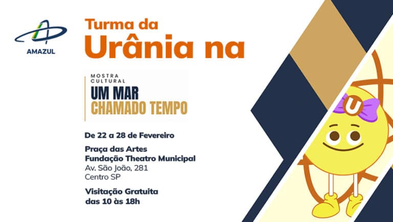 Personagem Urânia leva educação nuclear para crianças na mostra da Marinha