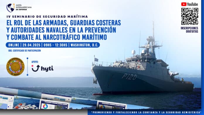 Seminário sobre segurança marítima e combate ao narcotráfico.