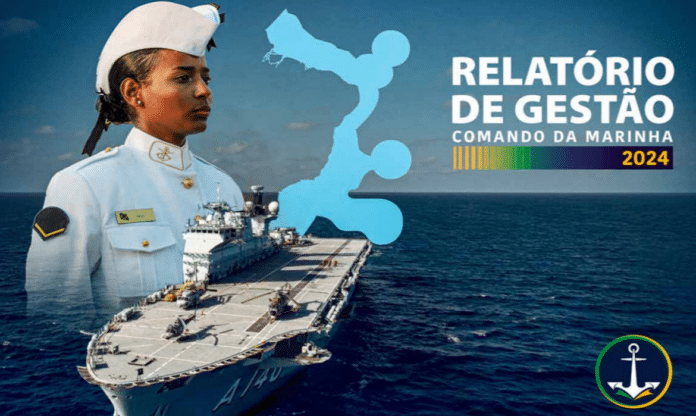 Relatório de Gestão Marinha 2024, militar e navio.