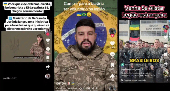 Vídeos sobre alistamento de brasileiros na Legião Estrangeira.