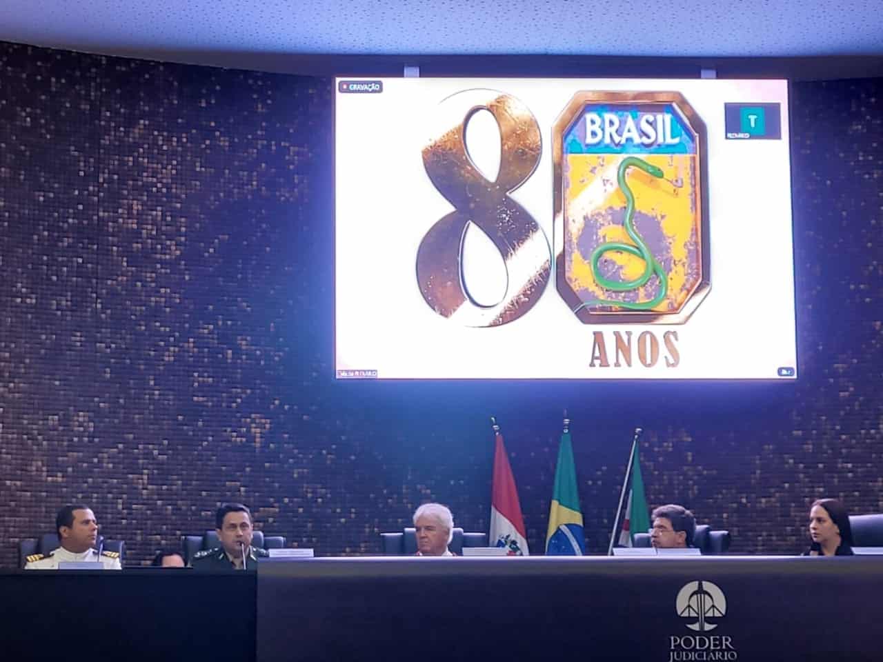 Evento comemorativo de 80 anos do Brasil.