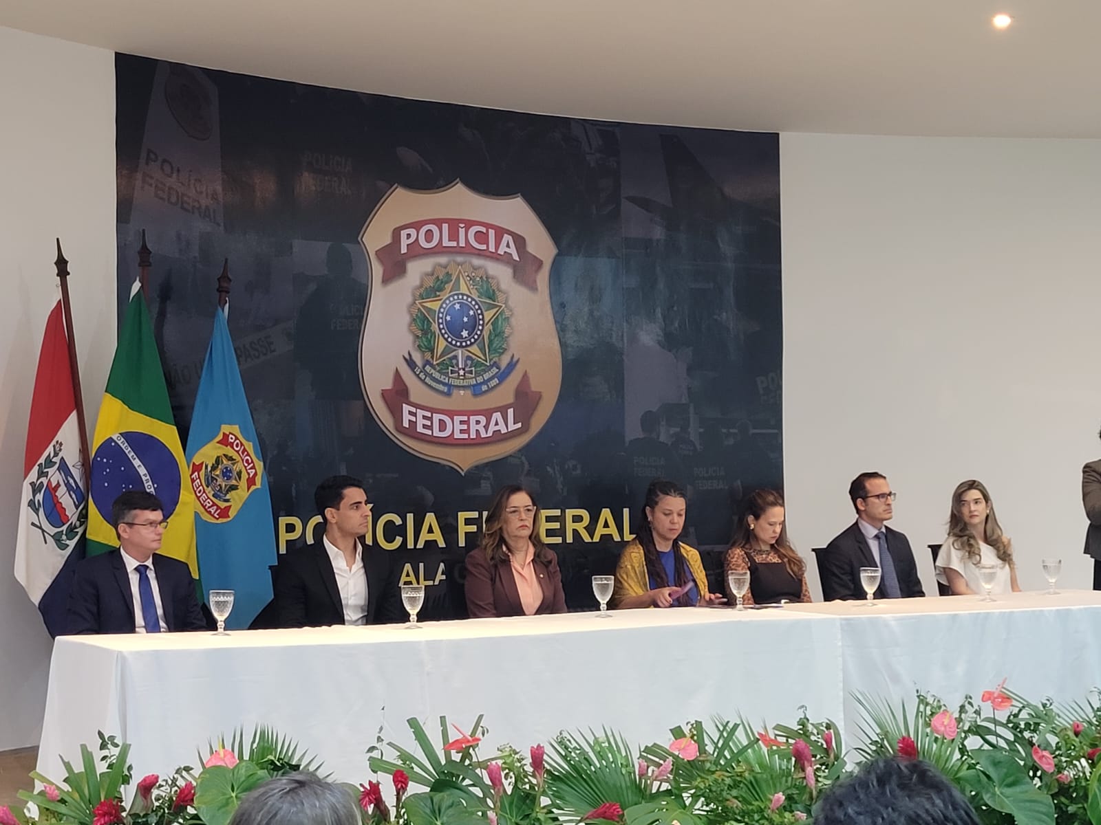 Evento na sede da Polícia Federal, Brasil.