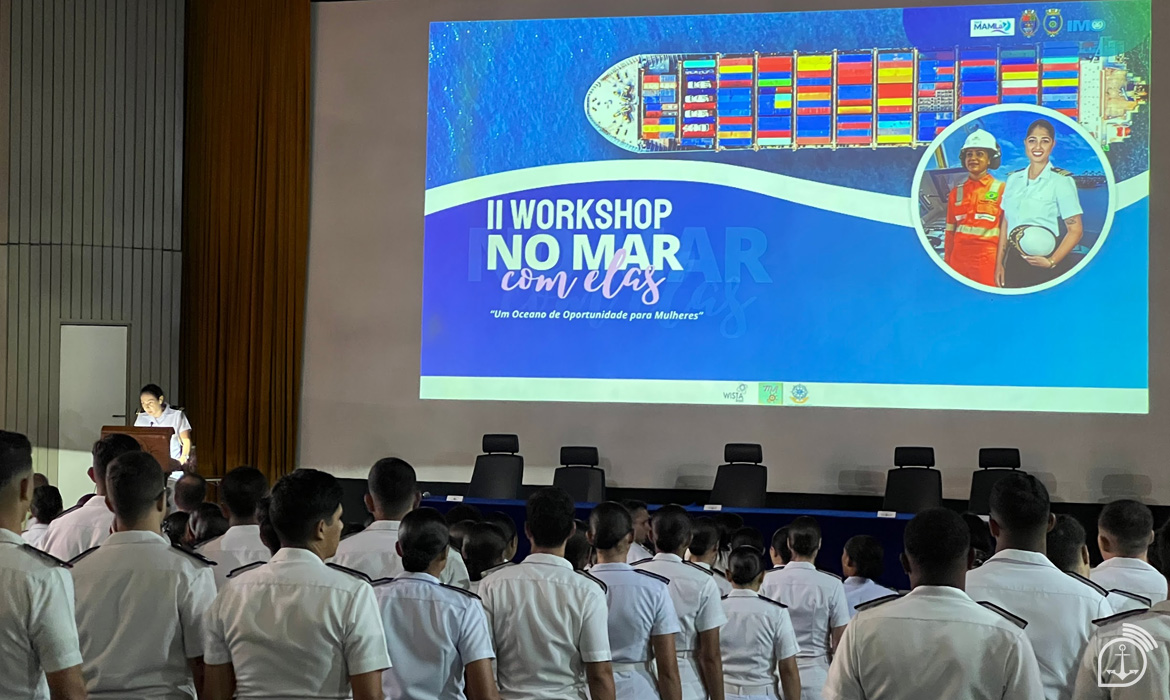 Workshop sobre oportunidades marítimas para mulheres.