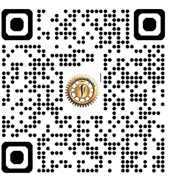 Código QR com logotipo central dourado.