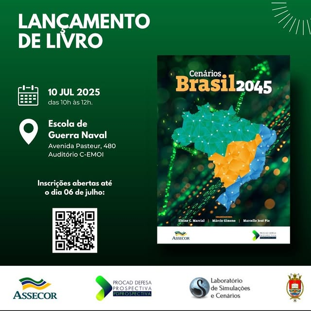 Lançamento livro Cenários Brasil 2045, detalhes no anúncio.