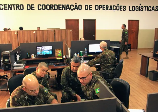 Exército Brasileiro inspeciona operações do 9º Gpt Log e 9º B Sup em Campo Grande